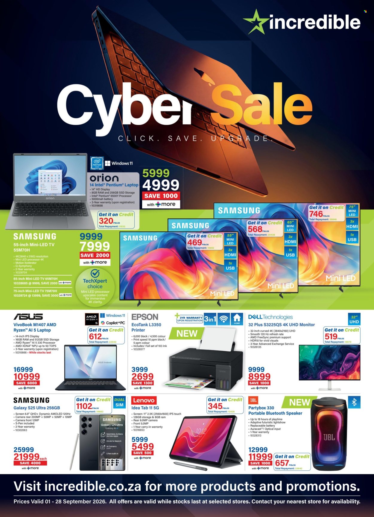 Incredible Connection specials - 01/09/2026 - 28/09/2026. Page 1