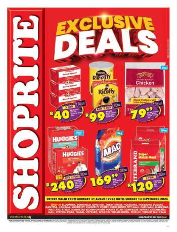 Shoprite catalogue  - 31/08/2026 - 13/09/2026.