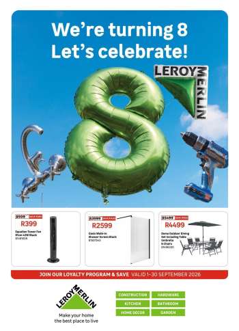 Leroy Merlin catalogue  - 01/09/2026 - 30/09/2026.