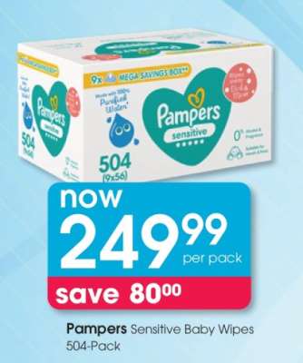 Pampers Sensitive Baby Wipes 504-Pack