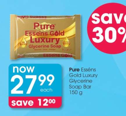 Pure Essēns Gold Luxury Glycerine Soap Bar 150 g