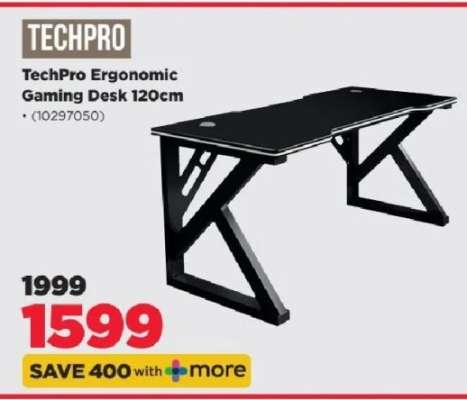 TechPro Ergonomic Gaming Desk 120cm