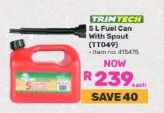TRIMTECH 5 L Fuel Can With Spout (TT049)