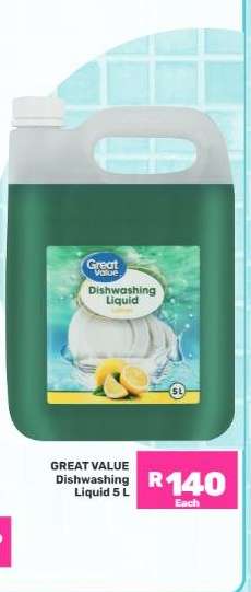 Great Value Dishwashing Liquid 5 L