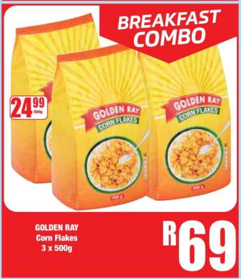 GOLDEN RAY Corn Flakes 3 x 500g
