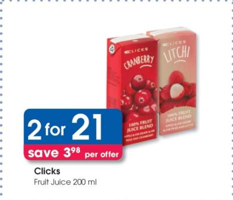 Clicks Fruit Juice 200 ml