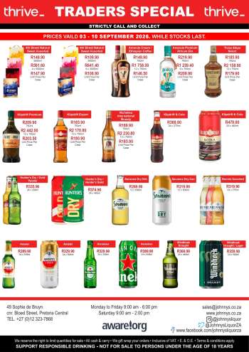 Johnny's Liquor Hypermarket catalogue  - 03/09/2026 - 10/09/2026.
