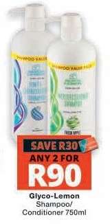 Glyco-Lemon Shampoo/Conditioner 750ml