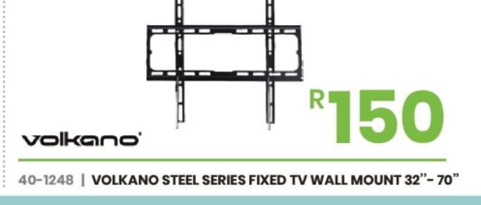 VOLKANO STEEL SERIES FIXED TV WALL MOUNT 32” – 70”