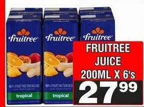 FRUITREE JUICE 200ML X 6's