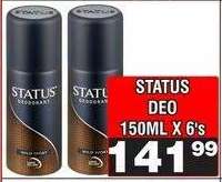 STATUS DEO 150ML X 6's