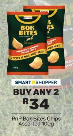 PnP Bok Bites Chips Assorted 100g