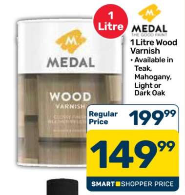 Medal 1 Litre Wood Varnish