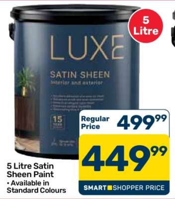 5 Litre Satin Sheen Paint