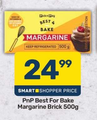 PnP Best For Bake Margarine Brick 500g