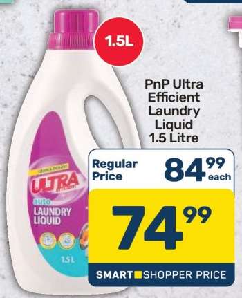PnP Ultra Efficient Laundry Liquid 1.5 Litre