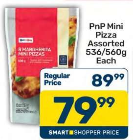 PnP Mini Pizza Assorted 536/560g Each