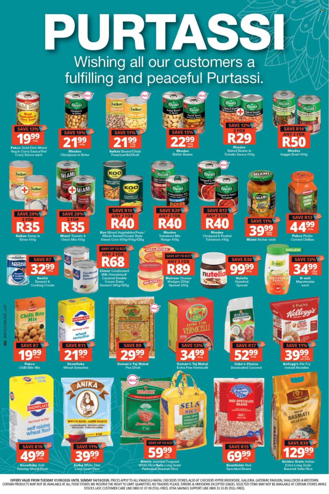 Checkers specials - 01/09/2026 - 04/10/2026. Page 1