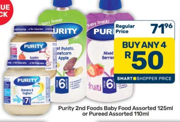 Purity 2nd Foods Baby Food Assorted