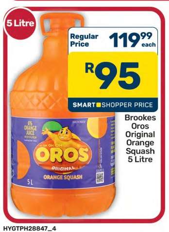 Brookes Oros Original Orange Squash 5 Litre