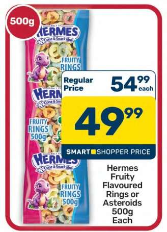 Hermes Fruity Flavoured Rings or Asteroids 500g