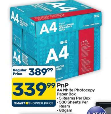 PnP A4 White Photocopy Paper Box