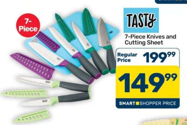 Tasty 7-Piece Knives and Cutting Sheet