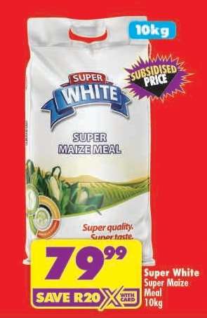 SUPER WHITE SUPER MAIZE MEAL 10kg
