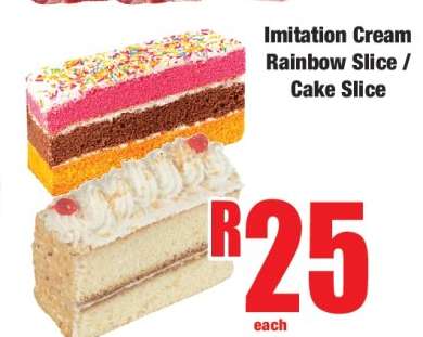 Imitation Cream Rainbow Slice / Cake Slice