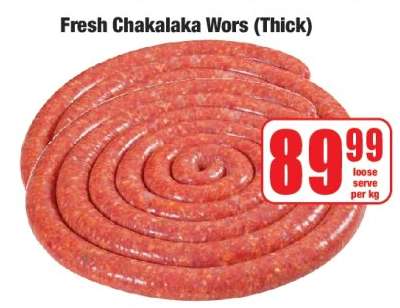 Fresh Chakalaka Wors (Thick)