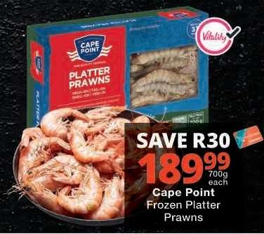 Cape Point Frozen Platter Prawns