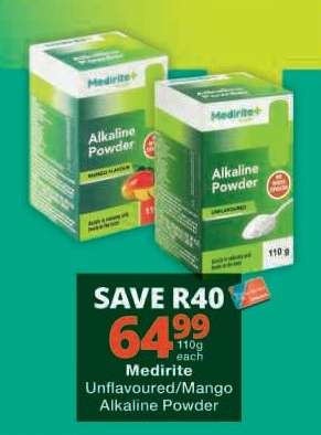 Medirite Unflavoured/Mango Alkaline Powder