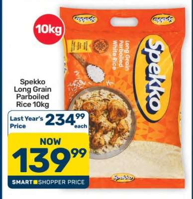 Spekko Long Grain Parboiled Rice 10kg
