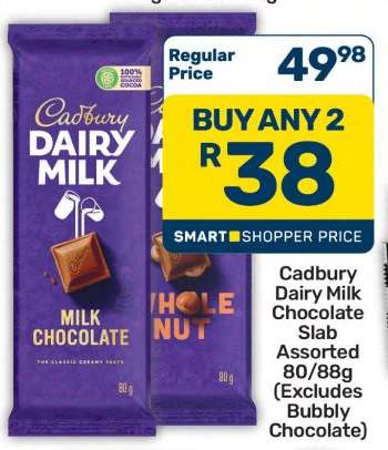 Cadbury Dairy Milk Chocolate Slab Assorted 80/88g