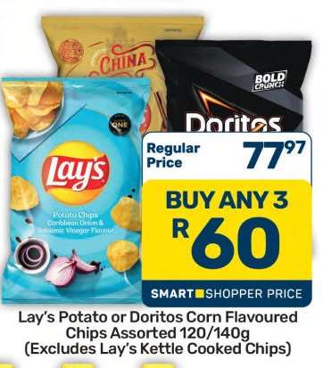 Lay's Potato or Doritos Corn Flavoured Chips