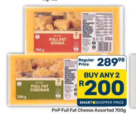 PnP Full Fat Cheese Assorted 700g