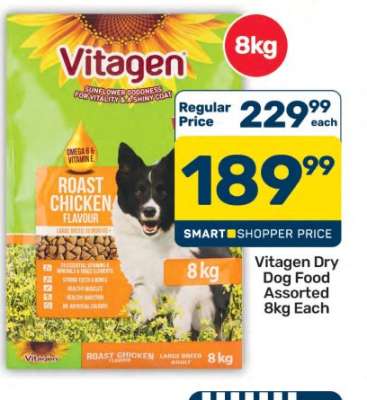 Vitagen Dry Dog Food Assorted 8kg Each