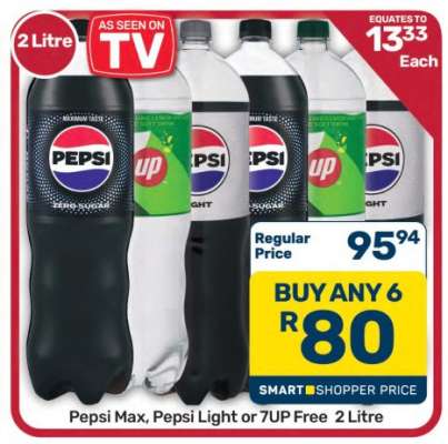 Pepsi Max, Pepsi Light or 7UP Free