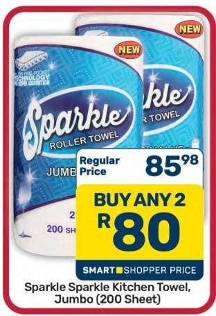 Sparkle Sparkle Kitchen Towel, Jumbo (200 Sheet)