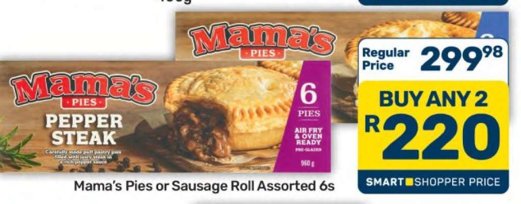 Mama's Pies or Sausage Roll Assorted 6s