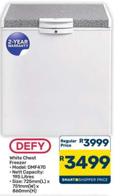 Defy White Chest Freezer