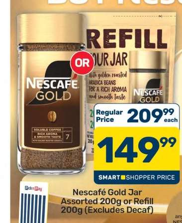 Nescafé Gold Jar Assorted 200g or Refill 200g