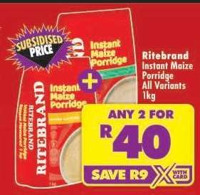 RITEBRAND INSTANT MAIZE PORRIDGE