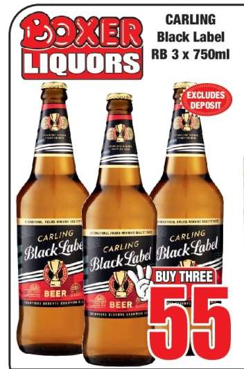 CARLING Black Label RB 3 x 750ml
