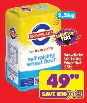 Snowflake Self Raising Wheat Flour 2.5kg