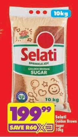 SELATI GOLDEN BROWN SUGAR 10kg