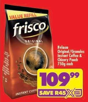 Frisco Original/Granules Instant Coffee & Chicory Pouch 750g
