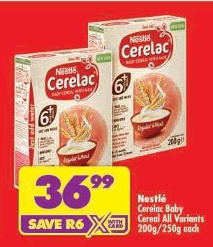 NESTLÉ CERELAC BABY CEREAL all variants