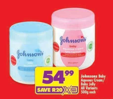 Johnsons Baby Aqueous Cream/Baby Jelly