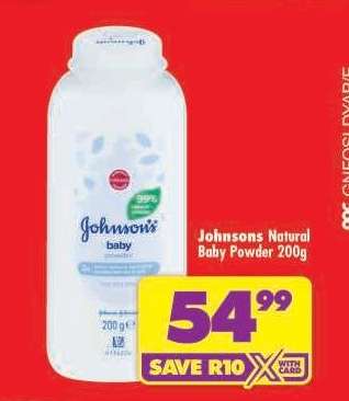 Johnsons Natural Baby Powder 200g